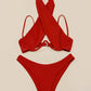 Cross Bandage Bikini with Cutouts