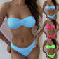 Juniors Swimsuits Two Piece with Shorts Up Swimsuit Swimwear Bandage Swimsuit Push Two-piece Women Swim Shorts And Top