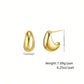 Retro Glossy Water Droplet Hanging Women's Earrings Lightweight Hollow Thick Teardrop Gold Silver Thick Hoops Fashion Jewelry