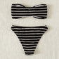 Women Ribbed Bikini Colorblock Cutout Swimsuit Sporty Swimwear Two Piece For Female Summer Beach Wear Swimming купальник