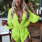 Sexy Long Sleeves Cover Up Bikini Set Women White Black Push Up Mesh Dress 3 Piece Swimsuit Bathing Suit Thong Swimwear 2024