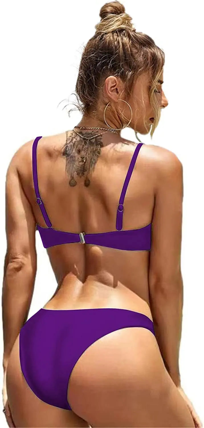 Cross Bandage Bikini with Cutouts